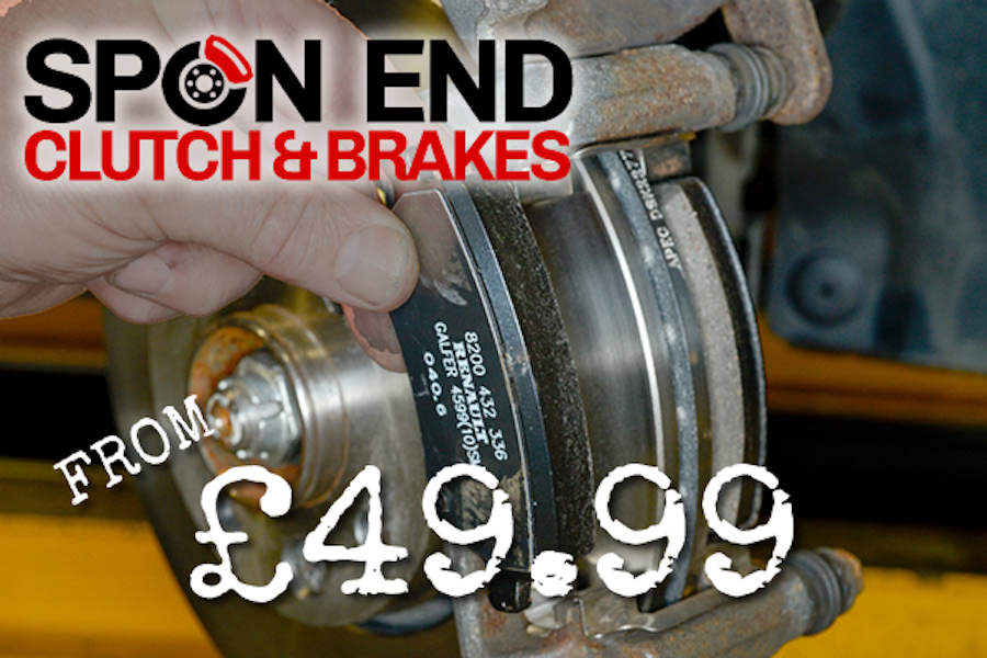 Brake Pads Fitted From £49.99* SPON END CLUTCH & BRAKE SERVICES The